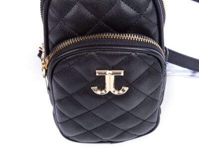 Mini torebka damska pionowa pikowana czarna Jennifer Jones - obrazek 3