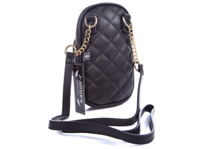 Mini torebka damska pionowa pikowana czarna Jennifer Jones - obrazek 6