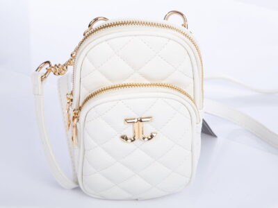 Mini torebka damska pionowa pikowana biała Jennifer Jones - obrazek 3