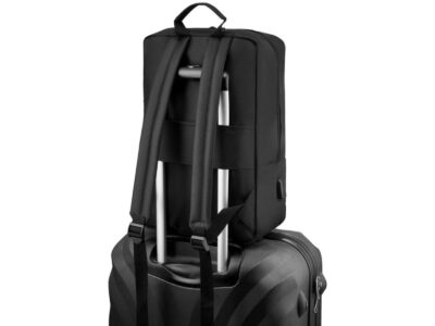 ZAGATTO Czarny plecak podróżny do samolotu 40x30x20 cm z portem USB - obrazek 2