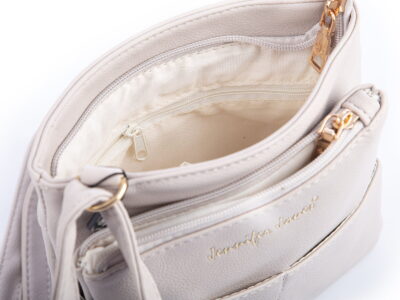 Torebka damska na ramię mała jasnobeżowa Jennifer Jones - obrazek 6