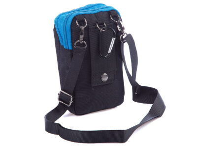 Saszetka męska na pasek i na ramię czarno-niebieska Extrem - obrazek 2