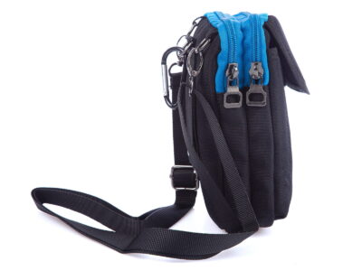 Saszetka męska na pasek i na ramię czarno-niebieska Extrem - obrazek 3