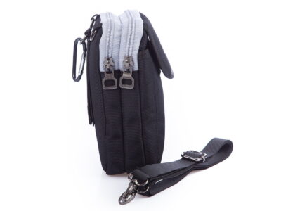 Saszetka męska na pasek i na ramię czarno-szara Extrem - obrazek 2