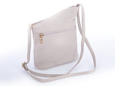 Jennifer Jones Mała torebka damska ecru z miękkiej eko-skóry - obrazek 2