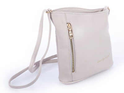 Jennifer Jones Mała torebka damska ecru z miękkiej eko-skóry - obrazek 3