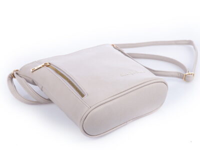 Jennifer Jones Mała torebka damska ecru z miękkiej eko-skóry - obrazek 4