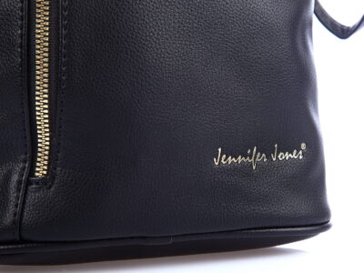 Jennifer Jones Mała czarna torebka damska z miękkiej eko-skóry - obrazek 3