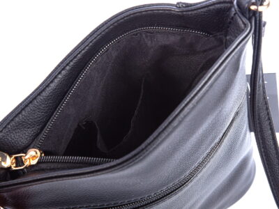 Jennifer Jones Mała czarna torebka damska z miękkiej eko-skóry - obrazek 7