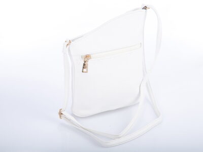 Jennifer Jones Mała biała torebka damska z miękkiej eko-skóry - obrazek 3