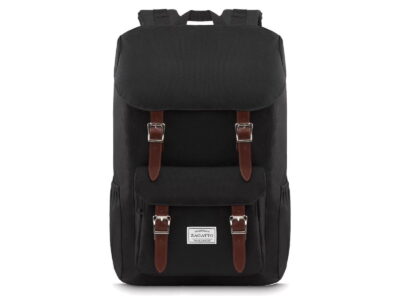 Czarny plecak retro Zagatto na studia A4