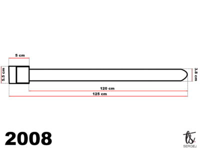 Pasek parciany męski z prostą klamrą aluminiową brązowy SERGEJ 2008 - obrazek 2