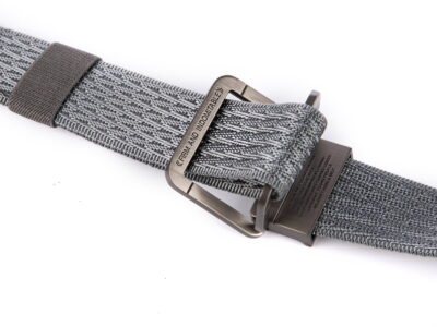 Pasek parciany męski z prostą klamrą aluminiową szary SERGEJ 2008 - obrazek 5