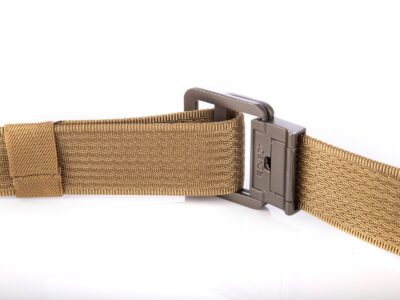 Pasek parciany męski z prostą klamrą aluminiową beżowy SERGEJ 2008 - obrazek 5