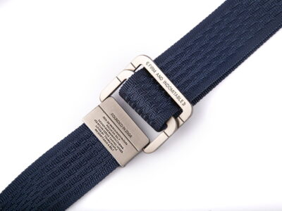 Pasek parciany męski z prostą klamrą aluminiową niebieski SERGEJ 2008 - obrazek 4