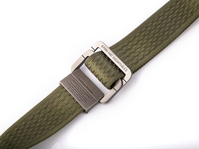 Pasek parciany męski z prostą klamrą aluminiową zielony SERGEJ 2008 - obrazek 6