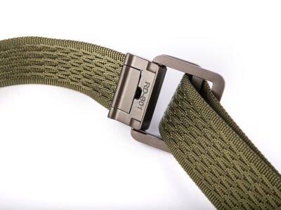 Pasek parciany męski z prostą klamrą aluminiową zielony SERGEJ 2008 - obrazek 7