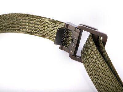 Pasek parciany męski z prostą klamrą aluminiową zielony SERGEJ 2008 - obrazek 8