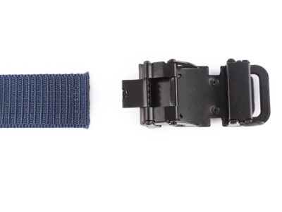 Pasek męski z klamrą automatyczną parciany granatowy SERGEJ KAMPALA - obrazek 6