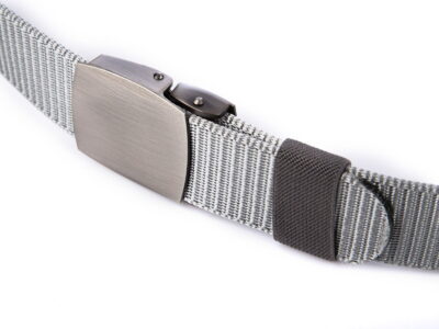 Mocny pasek męski do spodni z metalową klamrą zaciskową SERGEJ VIPER Szary - obrazek 7