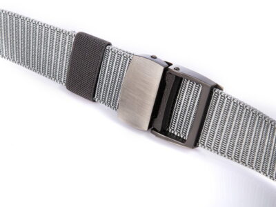 Mocny pasek męski do spodni z metalową klamrą zaciskową SERGEJ VIPER Szary - obrazek 6