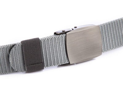 Mocny pasek męski do spodni z metalową klamrą zaciskową SERGEJ VIPER Szary - obrazek 4