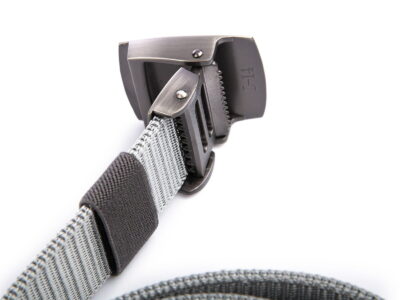 Mocny pasek męski do spodni z metalową klamrą zaciskową SERGEJ VIPER Szary - obrazek 3