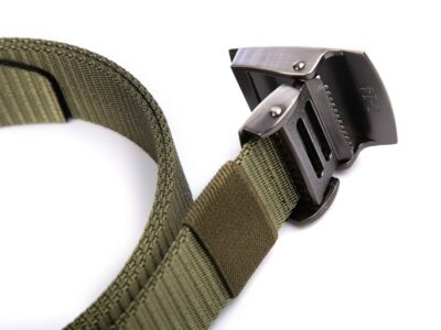 Mocny pasek męski do spodni z metalową klamrą zaciskową SERGEJ VIPER zielony - obrazek 8
