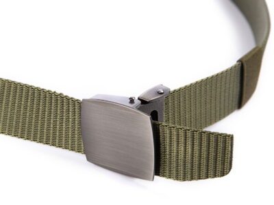 Mocny pasek męski do spodni z metalową klamrą zaciskową SERGEJ VIPER zielony - obrazek 7