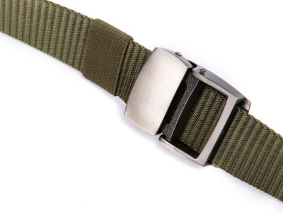 Mocny pasek męski do spodni z metalową klamrą zaciskową SERGEJ VIPER zielony - obrazek 6