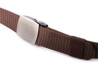 Mocny pasek męski do spodni z metalową klamrą zaciskową SERGEJ VIPER Brązowy - obrazek 5