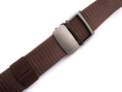 Mocny pasek męski do spodni z metalową klamrą zaciskową SERGEJ VIPER Brązowy - obrazek 7