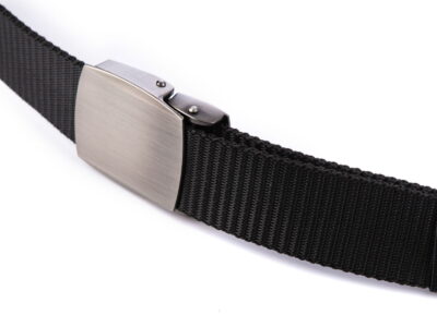 Mocny pasek męski do spodni z metalową klamrą zaciskową SERGEJ VIPER Czarny - obrazek 7