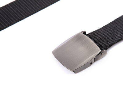 Mocny pasek męski do spodni z metalową klamrą zaciskową SERGEJ VIPER Czarny - obrazek 5