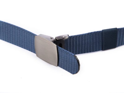 Mocny pasek męski do spodni z metalową klamrą zaciskową SERGEJ VIPER ciemnoniebieski - obrazek 7