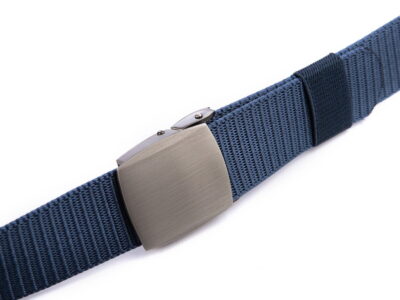 Mocny pasek męski do spodni z metalową klamrą zaciskową SERGEJ VIPER ciemnoniebieski - obrazek 5