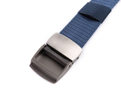 Mocny pasek męski do spodni z metalową klamrą zaciskową SERGEJ VIPER ciemnoniebieski - obrazek 8