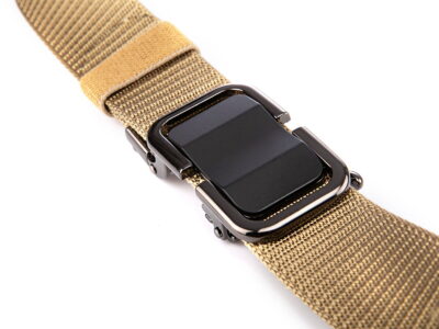 Elegancki pasek męski do spodni z klamrą automatyczną SERGEJ DUBAI Beżowy - obrazek 7