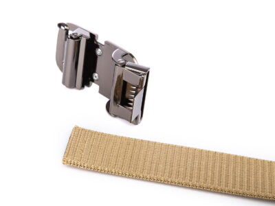 Elegancki pasek męski do spodni z klamrą automatyczną SERGEJ DUBAI Beżowy - obrazek 8