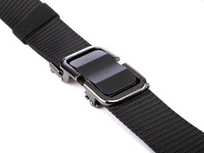 Elegancki pasek męski do spodni z klamrą automatyczną SERGEJ DUBAI Czarny - obrazek 5