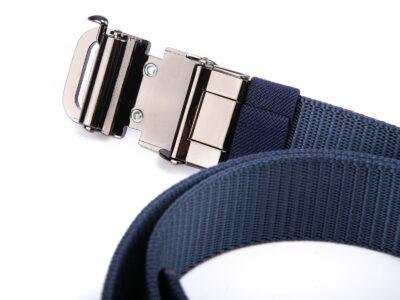 Elegancki pasek męski do spodni z klamrą automatyczną SERGEJ DUBAI Granatowy - obrazek 6