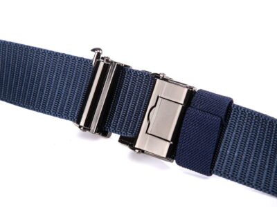 Elegancki pasek męski do spodni z klamrą automatyczną SERGEJ DUBAI Granatowy - obrazek 5