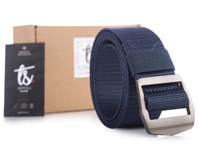 IMG_3406 Granatowy pasek męski mocny materiałowy SPARTAN