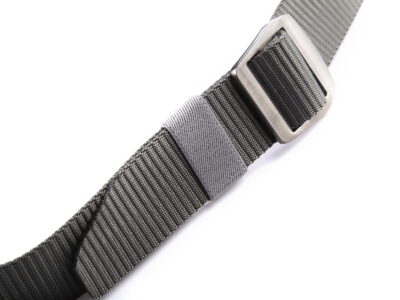 Mocny materiałowy pasek męski do spodni z metalową klamrą szary SPARTAN - obrazek 5