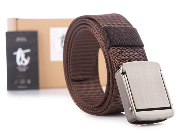 IMG_3479 Ciemnobrązowy wojskowy pasek męski do spodni taktyczny SERGEJ PHATNOM Zaciskowy