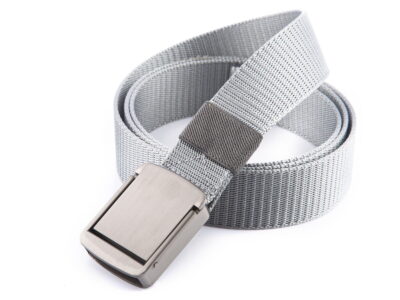 Wojskowy pasek do spodni męski z mocną metalową klamrą zaciskową szary PHANTOM - obrazek 4