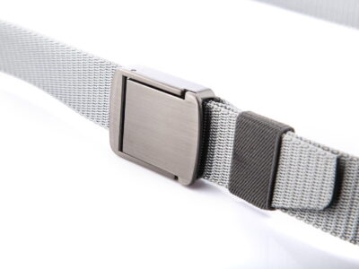 Wojskowy pasek do spodni męski z mocną metalową klamrą zaciskową szary PHANTOM - obrazek 5