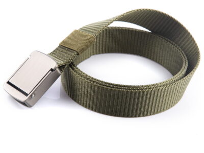 Wojskowy pasek do spodni męski z mocną metalową klamrą zaciskową zielony PHANTOM - obrazek 7