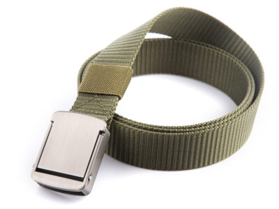 Wojskowy pasek do spodni męski z mocną metalową klamrą zaciskową zielony PHANTOM - obrazek 6