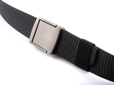 Wojskowy pasek do spodni męski z mocną metalową klamrą zaciskową czarny PHANTOM - obrazek 6